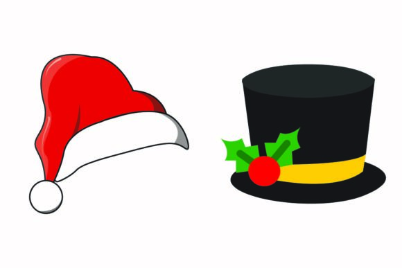 Christmas Cap Santa Illustrations