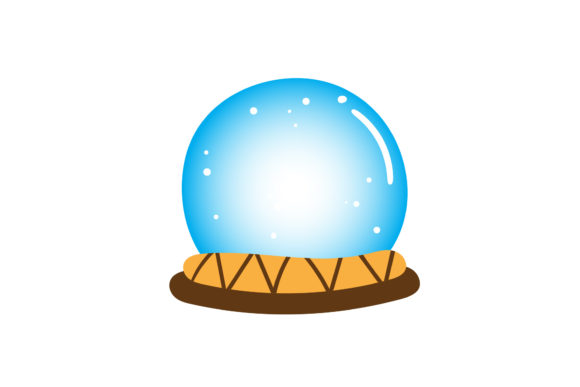 Christmas Crystal Ball Vector Cute Illustrations
