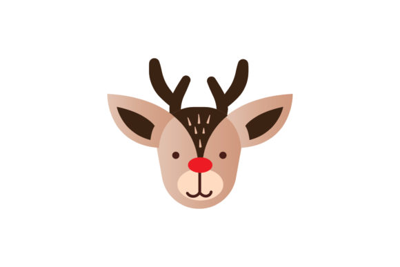 Christmas Cute Reindeer Vector Asset