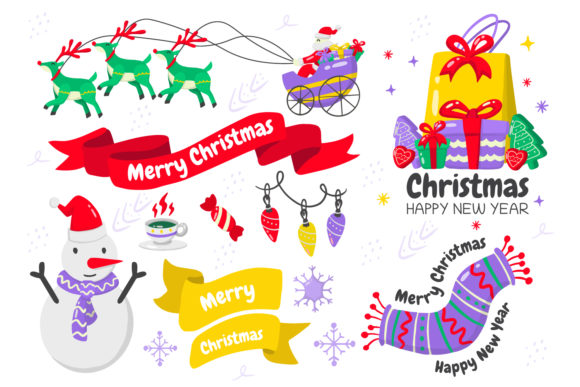 Christmas Elements Vol.7: A Festive Graphic Design Asset