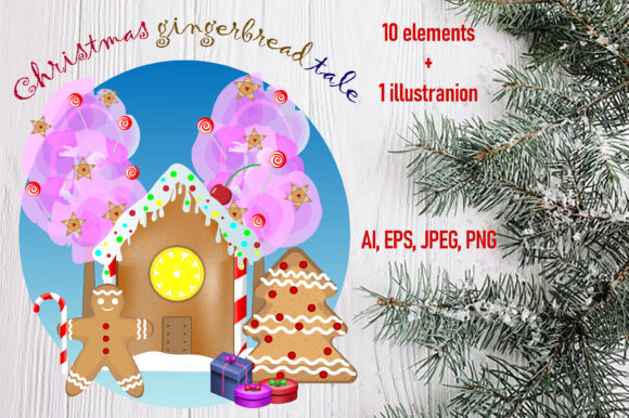 Christmas Gingerbread Tale Illustrations