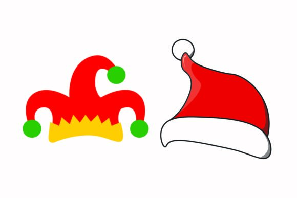 Christmas Hat Headdress Santa Vector Illustrations
