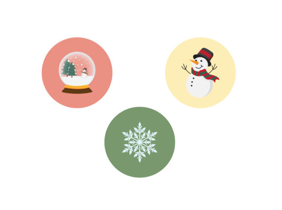 Christmas Icon Snowman Vector Bundle