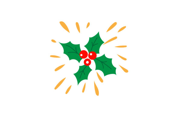 Christmas Mistletoe and Confetti Vector