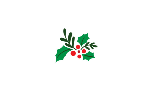 Christmas Mistletoe Plants Cute Vector Illustrations