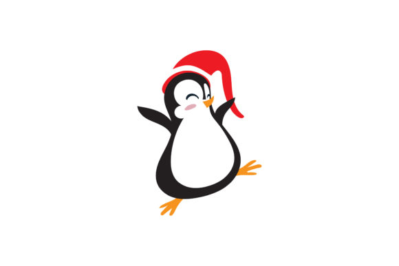 Christmas Penguin Vector Illustration