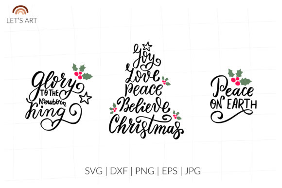 Christmas Religion Wishes Quotes Svg Illustrations
