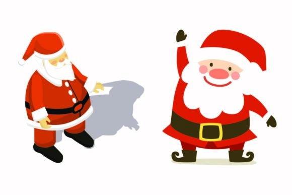 Christmas Santa Fun Cartoon Illustration