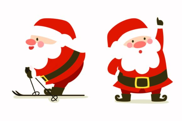 Christmas Santa Funny Illustration
