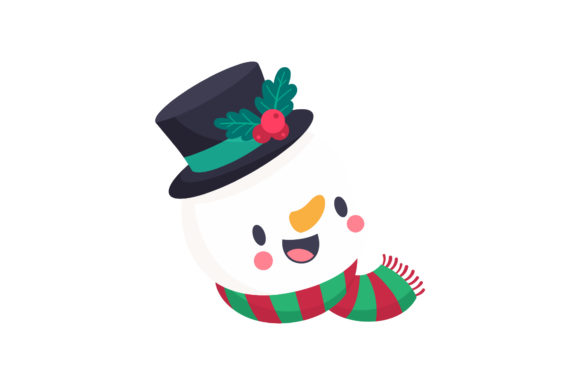 Christmas Snowman Character Illustration