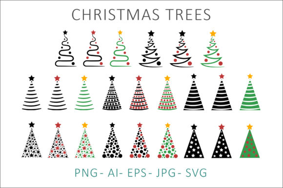 Christmas Trees Clipart for Crafting