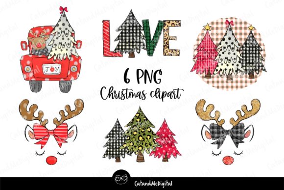 Cute Christmas Sublimation Illustrations
