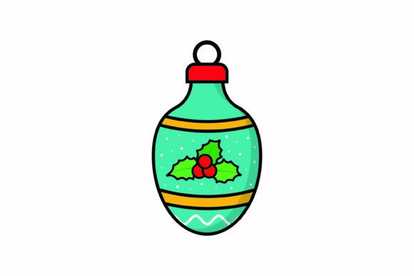 Lamp Blue Christmas Icon Illustrations