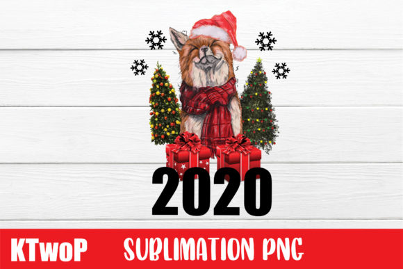 Merry Christmas Sublimation 2020 Fox Illustrations