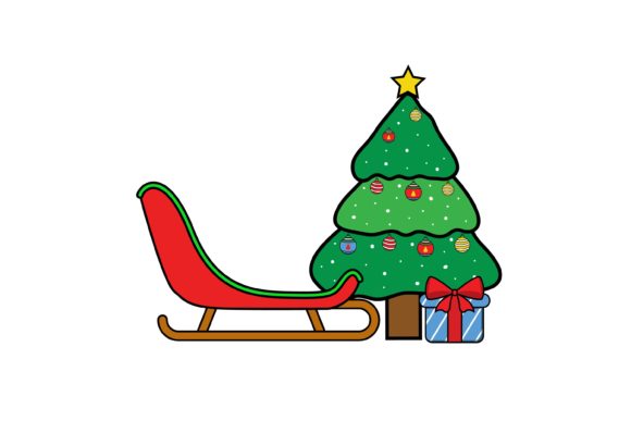 Sled Tree Christmas Icon